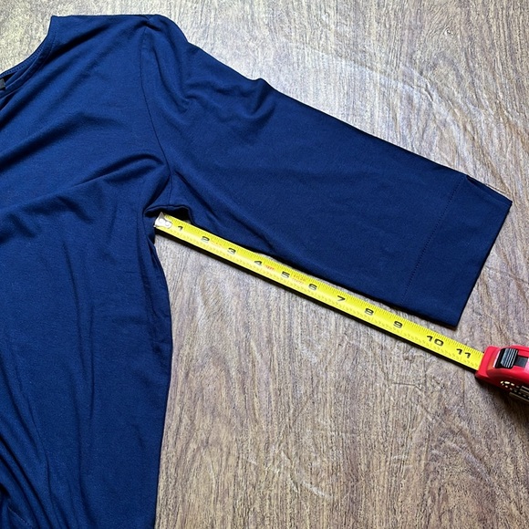J. Jill Wearever Collection 3/4 Sleeve Navy Blue Casual Basic Top Size S - Picture 12 of 13